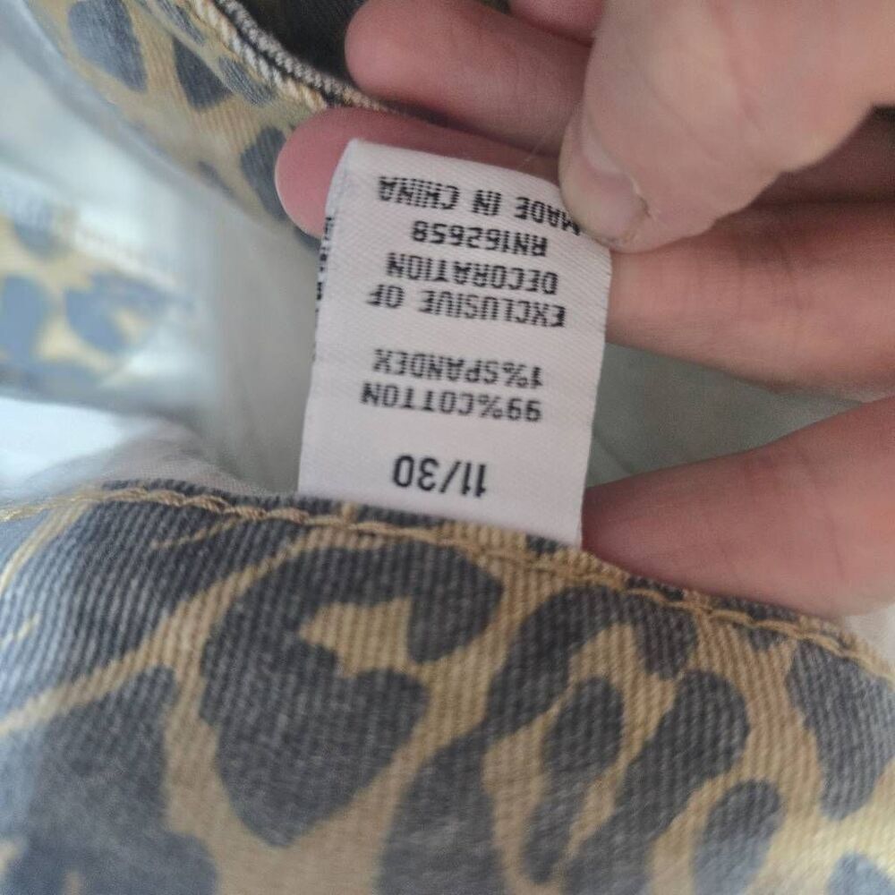 Disclosure Cheetah Print Low Rise Baggy Straight Leg Jeans 11/30 NWT Streetwear - Picture 5 of 6
